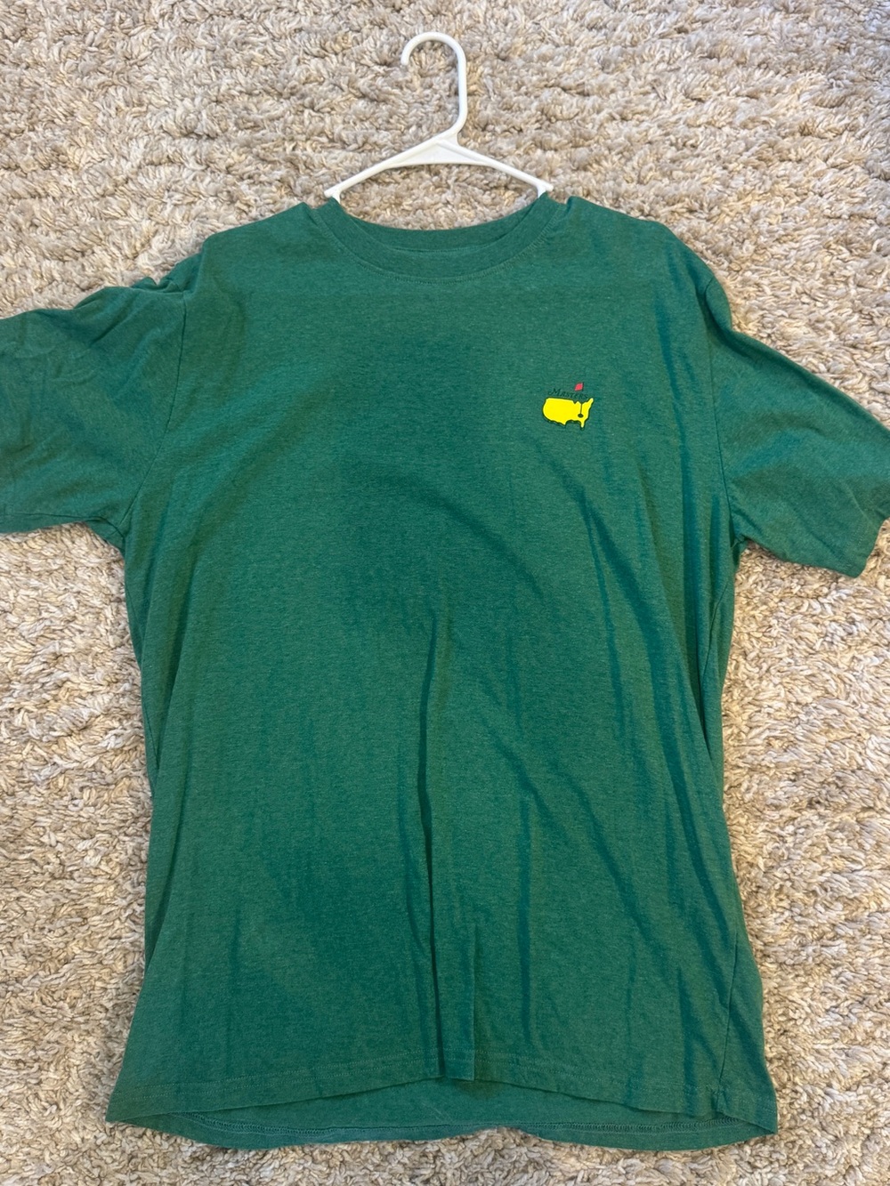 Masters Green Short Sleeve Tee with Yellow Logo
